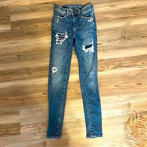 Brand : American Eagle Outfitters, Size : 000, Color : Blue jean